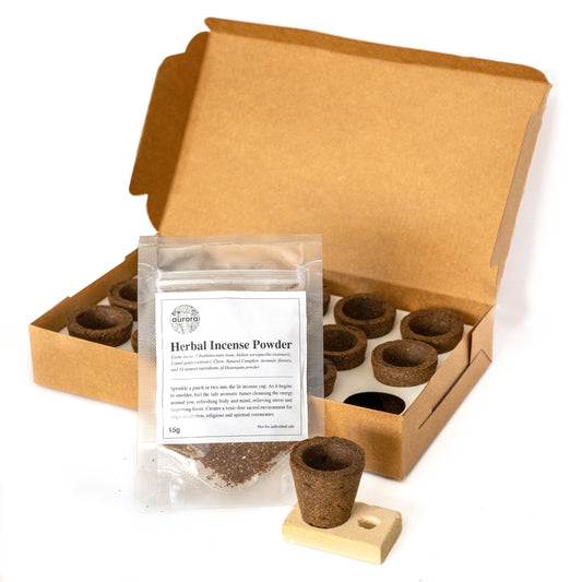 Aurora’s Floral Cow Dung Incense Cups