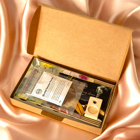 Incense cups - Floral (Made from Cow dung)