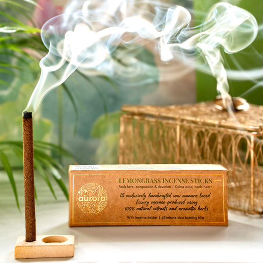 Incense Sticks - LEMONGRASS (Bamboo-less, Made from Cow dung)