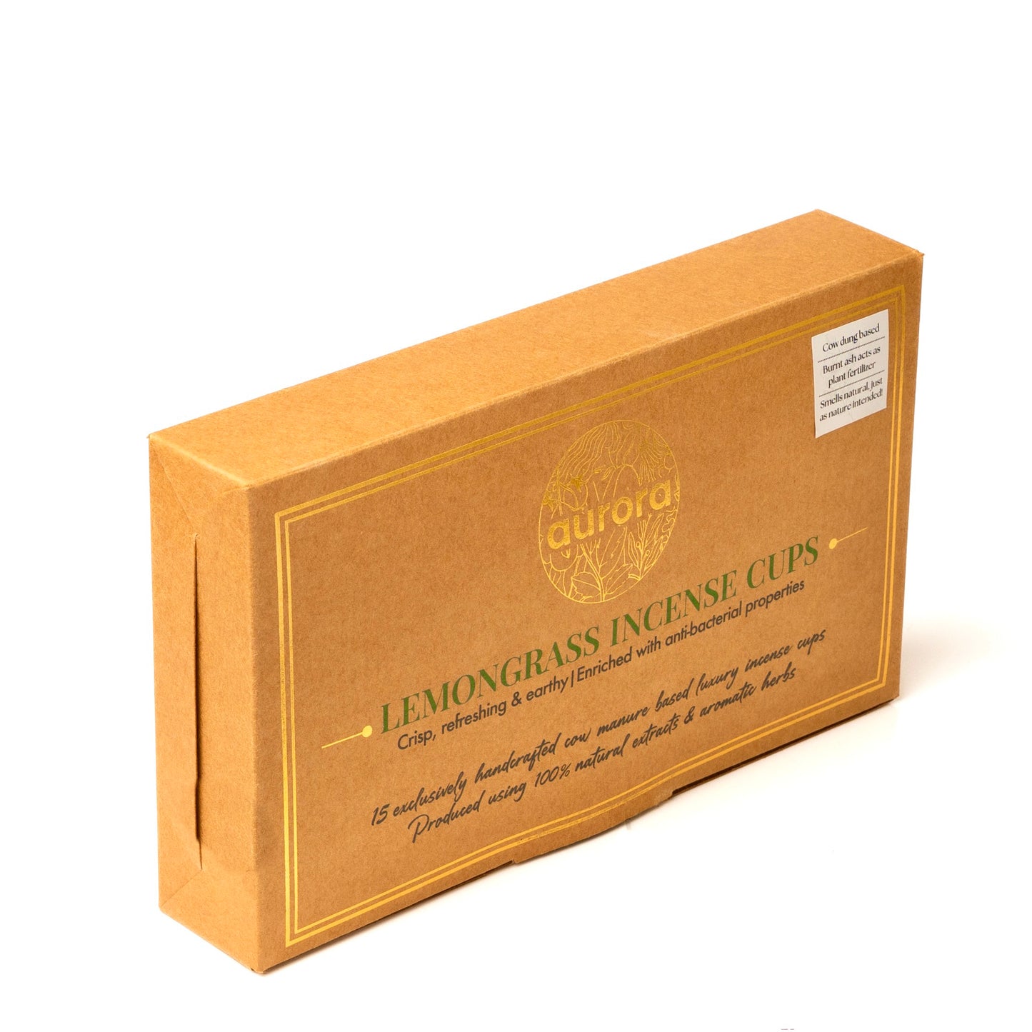 Incense Cups - Lemongrass (Made from Cow dung)