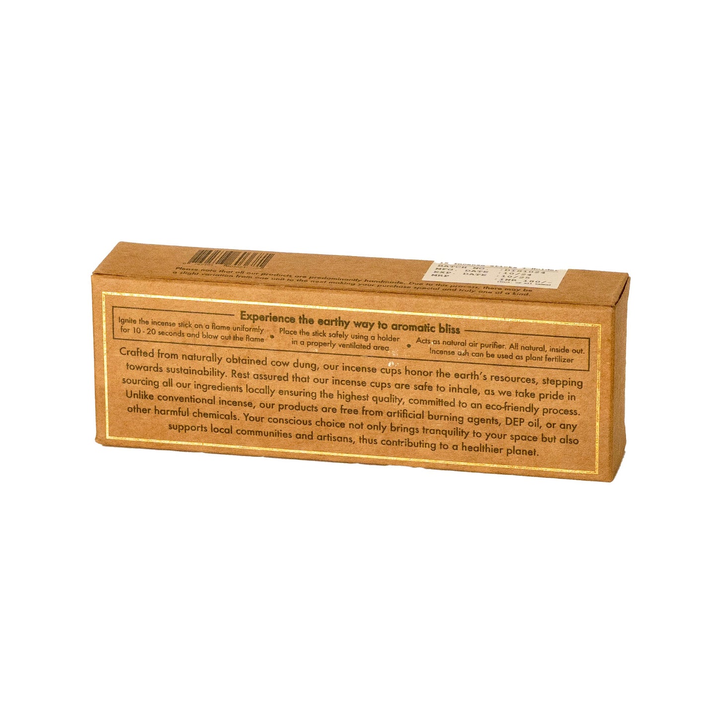 Incense Sticks - LEMONGRASS (Bamboo-less, Made from Cow dung)