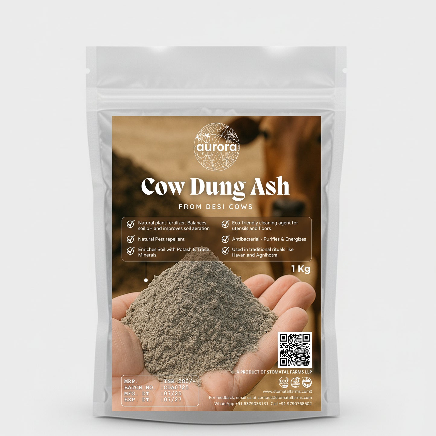Cow Dung Ash from Desi Cows