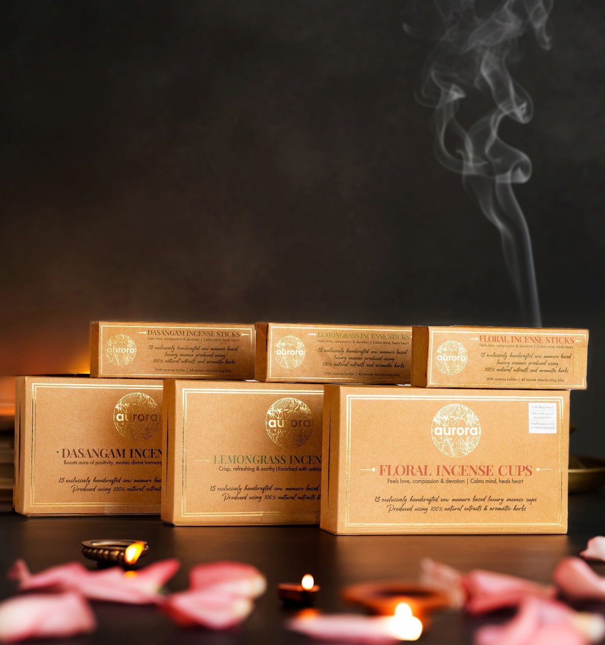 Aurora Balance Bundle (Cups / Sticks -Dasangam, Floral, Lemongrass) - Flat 20% off