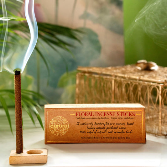 Incense Sticks - FLORAL (Bamboo-less, Made from Cow dung)