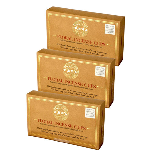Floral Incense Cup (Pack of 3)